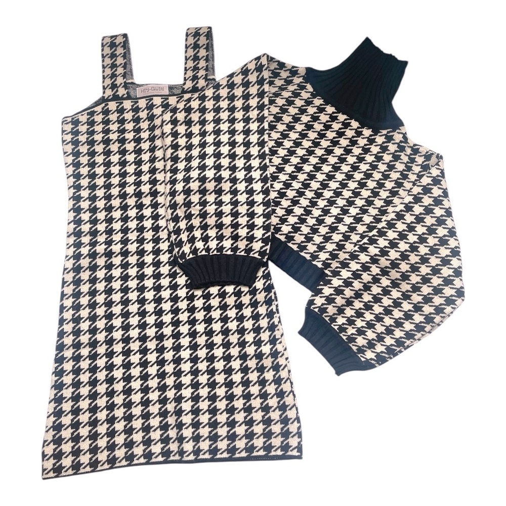 022 Knitted Cropped Top and Bodycon Dress